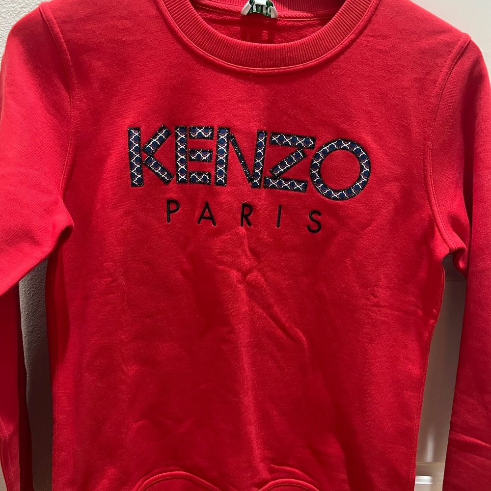 NWT Kenzo Paris Logo Patch Sweatshirt/size medium